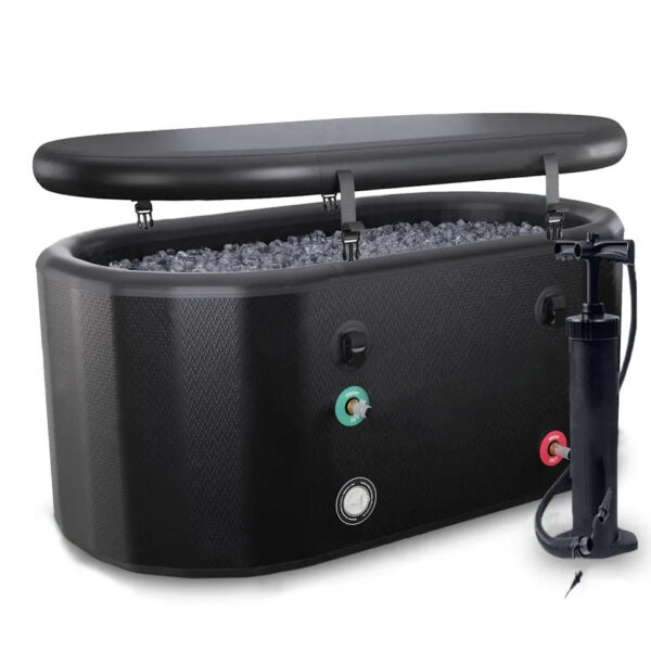 At Home Cold Plunge – Inflatable Ice Bath with Built-In Chiller, Full Body Recovery Tub (170×88×65cm)